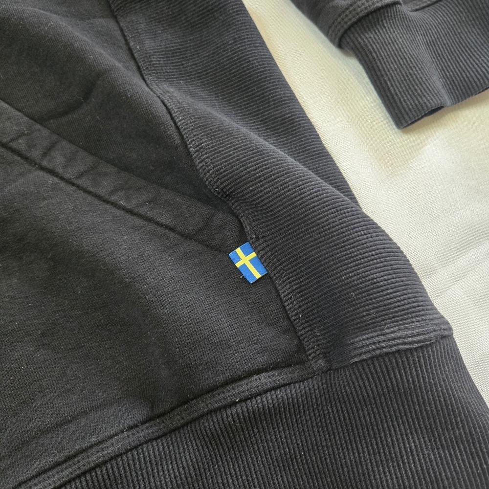 Volvo Logo Graphic Full Zip Hooded Sweatshirt Mens 3XL Black Heavyweight Sweden - Picture 5 of 7